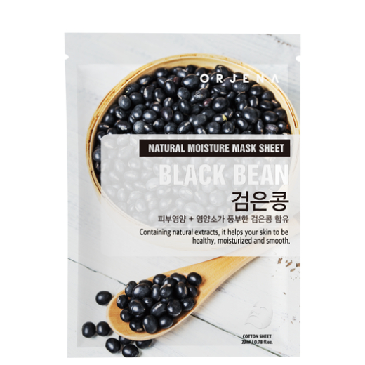 ORJENA Nawilżająca maska w płachcie z ekstraktem z czarnej fasoli 23ml