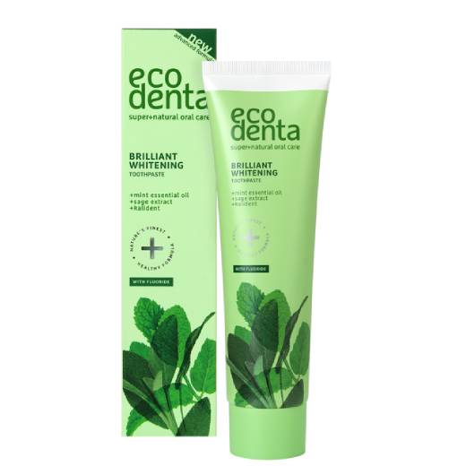ECODENTA Wybielejąca Pasta do Zębów z olejkiem miętowym i ekstraktem z szałwii 100ml