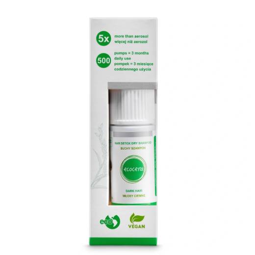 ECOCERA Detox Suchy szampon do włosów ciemnych 15g