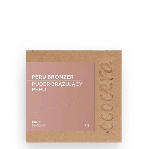 Ecocera Natural Puder brązujący prasowany Peru 5g Pudry Ecocera Natural Puder brązujący prasowany Peru 5g Pudry
