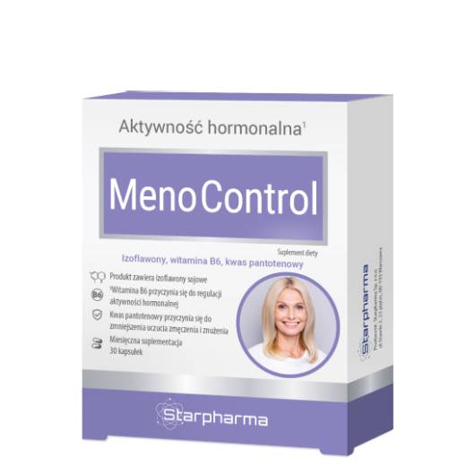 Starpharma Meno Control na Menopauzę Witamina B6 Izoflawony Sojowe 30 kapsułek