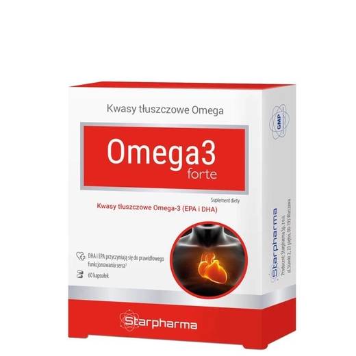 Starpharma Omega 3 Forte nienasycone kwasy tłuszczowe Omega3 60 kapsułek